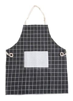 Buy Checked Pattern Apron Black/White 60 x 72centimeter in Saudi Arabia