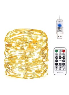 Buy Tycom LED Fairy Lights USB Operated, Waterproof Twinkle String Lights, Copper Wire Dimmable Firefly Lights with Remote Control Timer,30 Meter 600 Lights Warm. in UAE