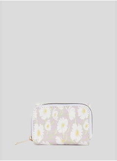 Buy Faux Leather Daisy Print Wallet in Saudi Arabia