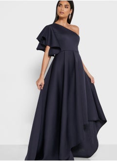 Buy Scuba Frill One Shoulder Midi Dress in Saudi Arabia