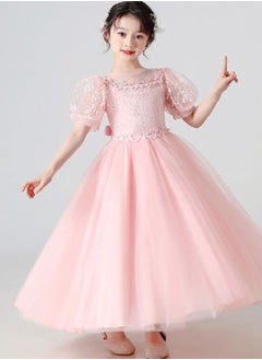 اشتري Girls Dress For Wedding Evening Party Pink Color في الامارات