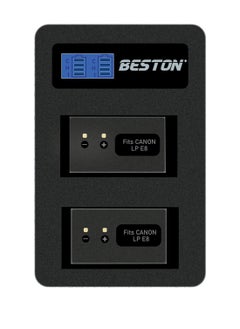 اشتري Beston Charger Double Ports for Canon E8 Batteries: Dual charging ports for Canon E8 batteries, ensuring you have ample power for extended shoots. في مصر