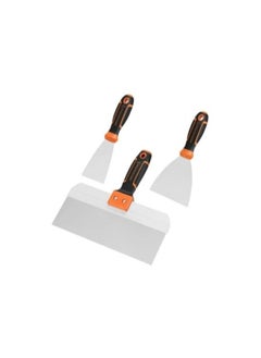 Buy Set Of Putty Knives 3 Pieces Different Sizes Made Of Stainless Steel For Painting And Wall Tiles Floors Wood And Metal Paint And Wallpaper Scraper Remover in Saudi Arabia