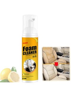 Buy Multifunctional Car Foam Cleaner,100ml No Flushing Car Interior Cleaning,Grease-Free Cleaner All Purpose Foam Cleaner Spray Lemon Flavor For Car House Kitchen in UAE