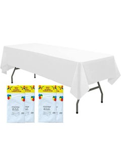 Buy 4 Pack White Disposable Table Cloths for Birthday party Wedding or Ramadan 137x183cm in Saudi Arabia