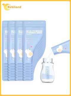 Buy 30 Pcs Milk Powder Storage Bags,Portable Baby Formula Storage Bag for Travel Holiday,Baby Disposable Milk Powder Pouches, Blue in Saudi Arabia
