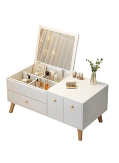 Buy Modern Home Dressing Table with LED Makeup Mirror 80*40*38cm in Saudi Arabia