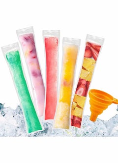 Buy 200 PCS Disposable Ice Popsicle Mold Bags, BPA Free Ice Pop Pouch with A Funnel for Yogurt, Ice Candy, Ice Cream Party Favors in UAE