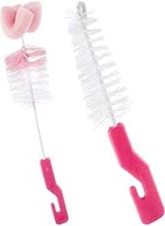 Buy Cleaning Brushes for Feeding Bottle and Nipple, 2 Pieces - Pink Color in Egypt