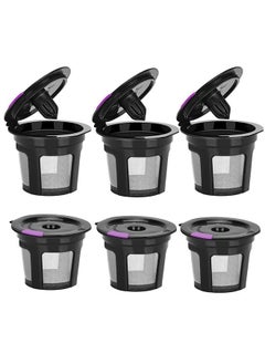 اشتري 6 Pack Universal Refillable Coffee Cup,Reusable K Cups, Filters With Food Grade Stainless Steel Mesh Eco-Friendly Coffee Pods, Works Perfectly With Keurig 2.0 And 1.0 Brewing Machines في السعودية