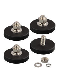 Buy Neodymium Magnet Base, 4Pcs with Rubber Coated and M6 Male Thread, Super Strong Magnetic Mounting for Lighting, Camera, Tools and Equipement in Saudi Arabia