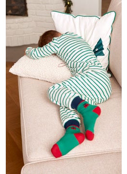 اشتري Kids Boy 5 Pairs Printed Socks, Green Combo في الامارات