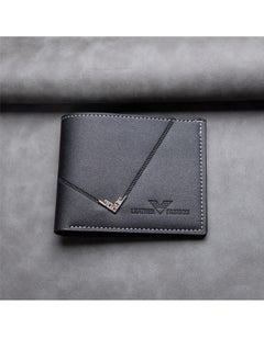 Buy Men's Wallet Short Wallet Middle-aged And Young People Simple And Fashionable Multi-card Slot Horizontal Wallet in Saudi Arabia