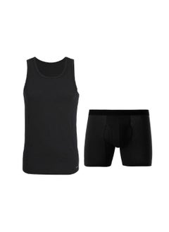 Buy Boxer Style Shirt And Underpants Set Size XXL  Black in Saudi Arabia