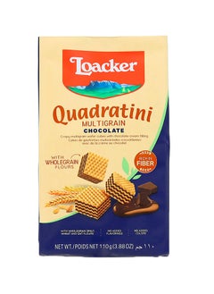 Buy Quadratini Crispy Multigrain Wafers With Chocolate Cream Filling 110grams in UAE