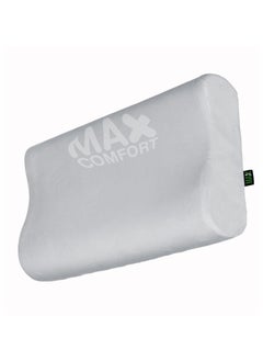 Buy Max Comfort medical bed pillow made of memory foam, comfortable while sleeping, 60*35*13, off-white in Egypt