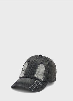 Buy Distressed  Curve Peak Cap in UAE