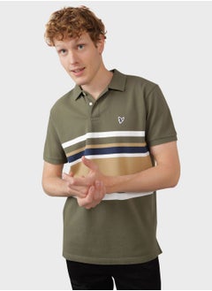 Buy Essential Striped Polo Shirt in UAE