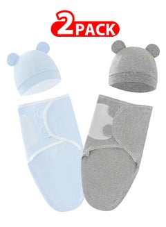 اشتري 2 Pack Of Baby Swaddle Blanket Infant Sleeping Bag Baby Bath Towel Swaddling Wrap Sleep Bags Bedding Accessories Zero Size Multicolour في الامارات