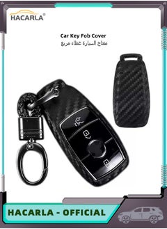 Buy Key Fob Cover Carbon Fiber Car Key Protector Key Fob Case With Keychain For Mercedes Benz E Class S Class W213 2016 2017 2018 2019 Keychain Benz New Key in UAE