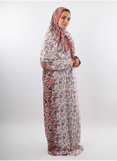 اشتري Printed Viscose Isdal Off White & Orange For Women في مصر