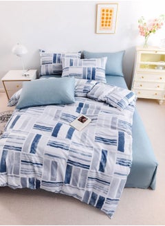 Buy Duvet cover set, Blue Geometric Design various sizes in UAE