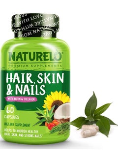 اشتري Hair, Skin And Nails With Biotin, Collagen - 60 Capsules Dietary Supplement في الامارات