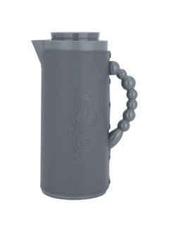 Buy Dark Gray Leather Thermos 1 Liter in Saudi Arabia