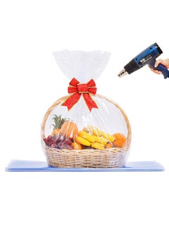 Buy Christmas Basket Cellophane Shrink Bags, 24X30 Inch, Shrink Wrap Bags Large, Clear (10 Pcs) in Saudi Arabia