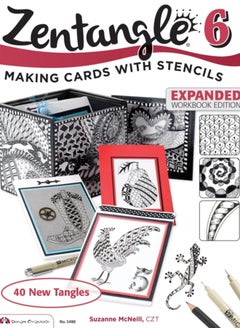 اشتري Zentangle 6, Expanded Workbook Edition : Making Cards with Stencils في السعودية