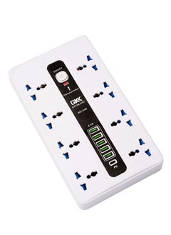 اشتري وصلة كهرباء Tycom Power Strip مع USB- وصلة مسطحة لسلك التمديد مع مقبس 8 AC على نطاق واسع و 5USB + 1Type C ، محطة سطح مكتب صغيرة مع سلك طاقة 6 أقدام ، مقبس مضغوط (GK-A40-WHT) في الامارات