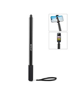 Buy PU641B 2 Meters/78.7-inch Portable Selfie Stick Telescoping Selfie Stand Aluminum Alloy 5 Sections with 1/4in Screw Compatible with INSTA360 X2/X3 in Saudi Arabia