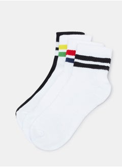 اشتري Contrast Striped Socks (Pack of 4) في مصر