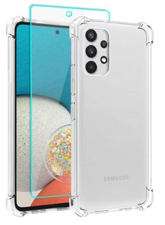 اشتري Galaxy A53 5G Case and Screen Protector Shockproof Crystal Clear Slim Soft Silicone TPU Protective Phone Cover في الامارات