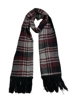 Buy Plaid Check/Carreau/Stripe Pattern Winter Scarf/Shawl/Wrap/Keffiyeh/Headscarf/Blanket For Men & Women - Small Size 30x150cm - P03 Burgundy in Egypt