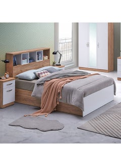 Buy Juno Single Bed with Headboard Storage 224 x 100 x 100 cm in Saudi Arabia