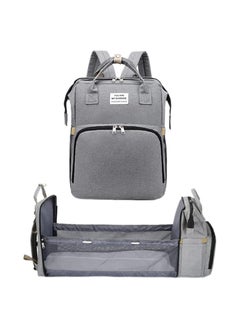 Buy Multifunction Versatile Diaper Bag Backpack, Grey in Saudi Arabia