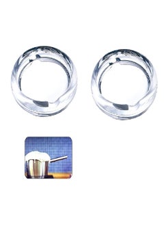 Buy Milk Boil Over Preventer Set - 2 Glass Pieces - Glass Stopper to Prevent Milk Boiling and Spilling - Clean Material Milk Boil Preventer - Stopper for Milk Jug in Egypt