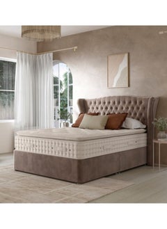 Buy Vienna Majestic Tufted Upholstered Large Twin Size ( 140 X 190 ) Rose Gold Color Bed in UAE