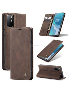 Buy CaseMe Oneplus 8T Case Wallet, for Oneplus 8T Wallet Case Book Folding Flip Folio Case with Magnetic Kickstand Card Slots Protective Cover - Coffee in Egypt