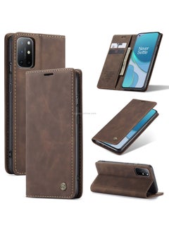 Buy CaseMe Oneplus 8T Case Wallet, for Oneplus 8T Wallet Case Book Folding Flip Folio Case with Magnetic Kickstand Card Slots Protective Cover - Coffee in Egypt