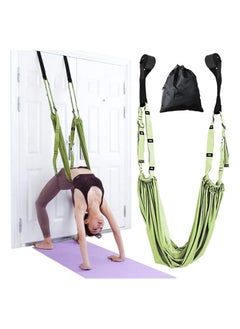 Buy Yoga Stretch Strap - Waist Back Leg Stretching Strap with Door Anchor, Door Swing Adjustable Aerial Yoga Strap, Back Bend Split Inversion Strap for Fitness, Dance, Ballet, Yoga, Gymnastics in Saudi Arabia