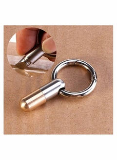 اشتري Tiny Cutting Tool Portable Capsule Cutter with Keychain Ring Sharp Tool EDC Gadgets for Unpacking Cartons Stripping Stickers Splitting Pills Opening Cans في الامارات