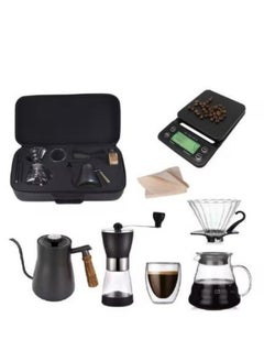 اشتري Drip Coffee Maker Set V60 Pour Over Coffee Set 7-Piece Drip Coffee Maker Set Hand Brewing Coffee Accessories Kit Portable coffee set في الامارات