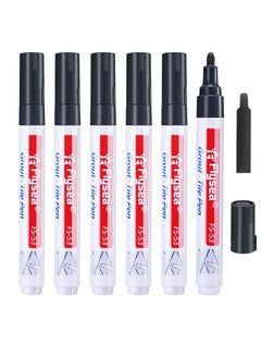 اشتري Black 6 Pieces Tile Pen Wall Grout Restorer Repair Marker Filler for Restoring Floor Bathrooms and Kitchen في الامارات