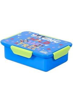 Buy Disney Mickey And Friends 1 , 2 , 3 , 4 Compartment Convertible Bento Lunch Box - Blue in UAE