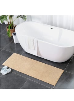 Buy Tycom Bathroom Rugs Bath Mat Non Slip Fluffy Soft Plush Microfiber Shower Carpet Rug Washable Non-Slip Carpet Mat for Bathroom Floor 50 By 120 CM Short Fiber Beige. in UAE