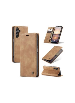 Buy CaseMe Samsung Galaxy A24 4G Case Wallet, for Samsung Galaxy A24 4G Wallet Case Book Folding Flip Folio Case with Magnetic Kickstand Card Slots Protective Cover - Brown in Egypt