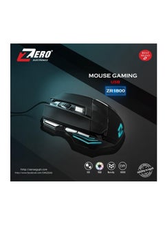 Buy Zero ZR-1800 Wired Gaming Mouse with RGB Lighting Black in Egypt