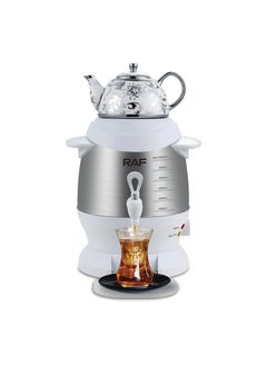 Buy Electric Samovar White Ceramic Enamel Electric Kettle Water Kettle Thermostat Samovar Tea Maker in UAE